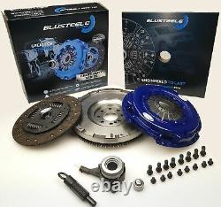 BLUSTEELE HEAVY DUTY Clutch Kit & SOLID FLYWHEEL for FORD TRANSIT VH VM H9FB 2.4