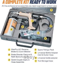 Heavy Duty Brake Clutch Bleeder, Reverse Bleeding Tool, Compatible with DOT 3 4