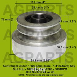 Heavy Duty Premium Centrifugal Clutch 1 Suit 8hp 16hp Engine 2000-3600rpm