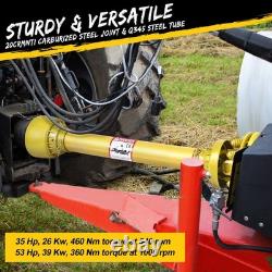 Heavy Duty Tractor PTO Shaft 1-3/8x6, Slip Clutch, Plastic Shield, 31.5 41