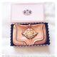 Juicy Couture Nude Pink Leather Crown Solid Stainless Steel Quality Clutch Bag