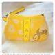 Juicy Couture Yellow Leather Velour Daisy Bee Clutch Bag Purse Fast