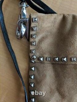 Prada purse/clutch Suede. Heavy duty chain. Soft soft goatskin
