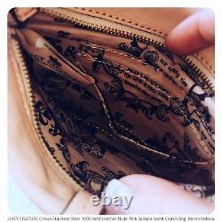 Sac à main en cuir rose nude Juicy Couture avec couronne en acier inoxydable de qualité solide