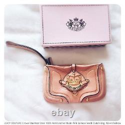 Sac à main en cuir rose nude Juicy Couture avec couronne en acier inoxydable de qualité solide