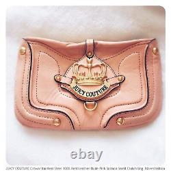 Sac à main en cuir rose nude Juicy Couture avec couronne en acier inoxydable de qualité solide