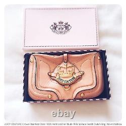 Sac à main en cuir rose nude Juicy Couture avec couronne en acier inoxydable de qualité solide