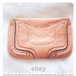 Sac à main en cuir rose nude Juicy Couture avec couronne en acier inoxydable de qualité solide