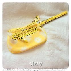 Sac à main pochette Daisy Bee en velours jaune en cuir JUICY COUTURE RAPIDE