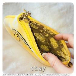 Sac à main pochette Daisy Bee en velours jaune en cuir JUICY COUTURE RAPIDE