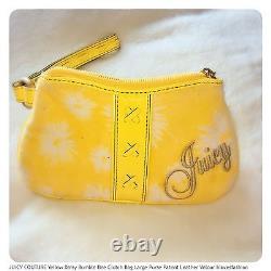 Sac à main pochette Daisy Bee en velours jaune en cuir JUICY COUTURE RAPIDE