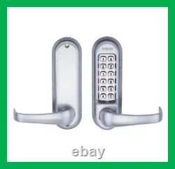 Serrure de porte numérique à bouton poussoir Eclipse ED50 Heavy Duty Clutch Combination Silver